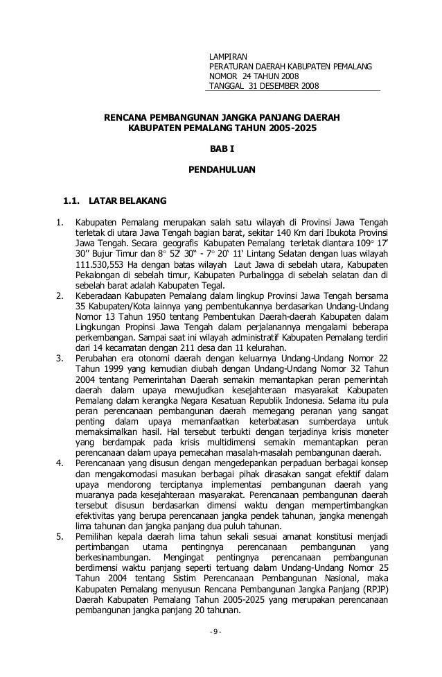 Rpjpd 228 2005 Pemalang Rpjpd 228 2005 Pemalang