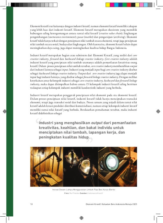 Ekonomi Kreatif Kekuatan Baru Indonesia Menuju 2025