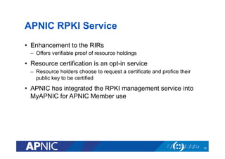 Resource Public Key Infrastructure (RPKI) 
