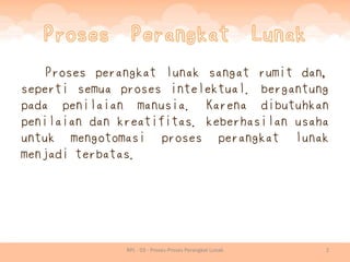Rpl 03 - proses proses perangkat lunak | PDF