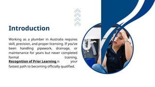 RPL for Plumbing – Get Certified Through RPL Australia | PPTX