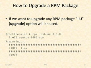 Red Hat Rpm RPM (Red Hat Package Manager) | PPTX