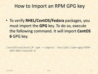 Red Hat Rpm RPM (Red Hat Package Manager) | PPTX