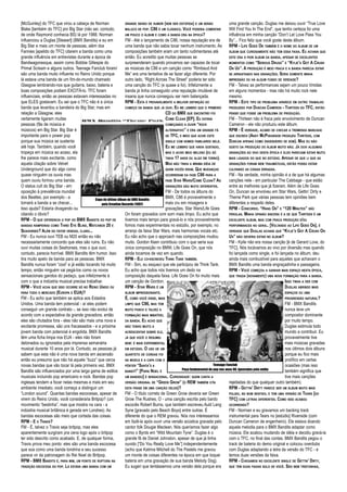 [McGuinley] do TFC que virou a cabeça de Norman                 GRANDE SENSO DE HUMOR (SEM SER ESTÚPIDA) E UM SENSO              uma grande canção. Duglas me deixou ouvir “True Love
Blake [também do TFC] pro Big Star (não sei, contudo,           MALUCO DE POP. C86 É UM CLÁSSICO. VOCÊ PODERIA COMENTAR          Will Find You In The End”, que tenho certeza foi uma
de onde Raymond conhecia BS) lá por 1988. Norman                UM POUCO O ÁLBUM E COMO A BANDA ERA NA ÉPOCA?                    influência em minha canção “Don’t Let Love Pass You
influenciou a Duglas [Stewart] (BMX Bandits) e eu em            FM - Até o lançamento de C86, nossa reputação era de             By”... Fico feliz que você goste deste álbum.
Big Star e mais um monte de pessoas, além dos                   uma banda que não sabia tocar nenhum instrumento. As             RPM - LIFE GOES ON TAMBÉM É O NOME DO ÁLBUM DE UM
Fannies [apelido do TFC] citarem a banda como uma               composições também eram um tanto rudimentares até                ÁLBUM QUE CURIOSAMENTE NÃO TEM ESSA FAIXA. EU ACHAVA QUE
grande influência em entrevistas durante a época de             então. Eu acredito que muitas pessoas se                         ESTE ERA O PIOR ÁLBUM DA BANDA, APESAR DE EXCELENTES
Bandwagonesque, assim como Bobbie Gillespie do                  surpreenderam quando provamos ser capazes de tocar               MOMENTOS COMO “SERIOUS DRUGS” E “KYLIE’S GOT A CRUSH
Primal Scream e alguns outros. Teenage Fanclub foram/           as músicas de C86 e um canção como “Rimbaud And                  ON US”. A PRODUÇÃO É MEIO FRACA E A BANDA PARECIA ESTAR
são uma banda muito influente no Reino Unido porque             Me” era uma tentativa de se fazer algo diferente. Por            SE ARRASTANDO NAS GRAVAÇÕES. SERIA SOMENTE MINHA
lá estava uma banda de um fim-do-mundo chamado                  outro lado, “Right Across The Street” poderia ter sido           IMPRESSÃO OU HÁ ALGUM FUNDO DE VERDADE?
Glasgow lembrando-nos que guitarra, baixo, bateria e            uma canção do TFC (e quase a foi). Infelizmente a                FM - Talvez as performances sejam um pouco tímidas
boas composições podiam EXCITÁ-lo. TFC foram                    banda já tinha conseguido uma reputação imutável de              em alguns momentos - mas não há muito rock nele
influenciais, então as pessoas estavam interessadas no          insana que nunca conseguiu ser nem balançada.                    mesmo.
que ELES gostavam. Eu sei que o TFC não é a única               RPM - ESTA É PROVAVELMENTE A MELHOR DEFINIÇÃO DO                 RPM - ESTE TIPO DE PROBLEMA APARECE EM OUTRO TRABALHO
banda que levantou a bandeira do Big Star, mas em               COMEÇO DA BANDA QUE JÁ OUVI. EU ME LEMBRO QUE O PRIMEIRO         PRODUZIDO POR DUNCAN CAMERON - THIRTEEN DO TFC, ENTÃO
relação a Glasgow, eles                                                                  CD DO BMX QUE ENCONTREI FOI             PENSEI QUE FOSSE UM PROBLEMA DE PRODUÇÃO.
certamente ligaram muitas                                                                COME CLEAN [EP]. EU ESTAVA              FM - Thirteen não é fraca pelo envolvimento de Duncan
pessoas (fãs de música e                                                                 COMEÇANDO A OUVIR “ROCK                 Cameron - ele não produziu este álbum.
músicos) em Big Star. Big Star é                                                         ALTERNATIVO” E ERA UM GRANDE FÃ         RPM - É VERDADE, ACABEI DE CHECAR A TREMENDA MANCADA
importante para o power pop                                                              DE TFC, E MEIO QUE ACHEI ESTE           QUE ESCREVI (ANDY MCPHEARSON PRODUZIU THIRTEEN, COM
porque sua música se sustenta                                                            SINGLE COM NOMES FAMILIARES NELE.       DUNCAN APENAS COMO ENGENHEIRO DE SOM). MAS EU NÃO
até hoje. Também, quando você                                                            EU ME LEMBRO QUE HAVIA GOSTADO,         GOSTO DA PRODUÇÃO DO ÁLBUM MUITO NÃO. JÁ OUVI ALGUMAS
tropeça em música ao acaso, ela                                                          MAS O ACHEI MEIO MELOSO (EU SÓ          GRAVAÇÕES AO VIVO DESTA ÉPOCA E ELES PARECIAM ESTAR MUITO
lhe parece mais excitante, como                                                          TINHA 17 ANOS OU ALGO EM TORNO).        MAIS LIGADOS DO QUE NO ESTÚDIO. APESAR DE QUE LI QUE AS
aquela citação sobre Velvet                                                              MAS NÃO TINHA A MÍNIMA IDÉIA DE         GRAVAÇÕES FORAM BEM TRAUMÁTICAS, ENTÃO POSSO ESTAR
Underground que diz algo como                                                            QUEM VOCÊS ERAM. QUE MUDANÇAS           CULPANDO AS COISAS ERRADAS.
quase ninguém os ouvia mas                                                               OCORRERAM DA FASE C86 PARA A            FM - Na verdade, minha opinião é a de que há algumas
quem ouviu formou uma banda.                                                             FASE STAR WARS/COME CLEAN? AS           canções nele - em particular The Cabbage - que estão
O status cult do Big Star - em                                                           GRAVAÇÕES SÃO MUITO DIFERENTES.         entre as melhores que já fizeram. Além de Life Goes
oposição à prevalência mundial                                                           FM - De todos os álbuns do              On, Duncan se envolveu em Star Wars, Gettin’ Dirty e
dos Beatles, por exemplo - a                 Capa do último álbum do BMX Bandits
                                                                                         BMX, C86 é provavelmente o              Theme Park que várias pessoas tem opiniões bem
tornará a banda a se checar...                  pela Creation Records (1997)             mais cru em mixagens e                  diferentes a respeito deles.
Isso ajuda? Estaria divagando ou                                                         gravações. Star Wars/Life Goes          RPM - CONCORDO. “HANG ON” E “120 MINUTES” SÃO
citando o óbvio?                                                On foram gravados com som mais limpo. Eu acho que                PÉROLAS. MINHA OPINIÃO SINCERA É A DE QUE THIRTEEN É UM
RPM - O QUE DIFERENCIA O POP DO BMX BANDITS DO POP DE           tivemos mais tempo para gravá-lo e nós provavelmente             EXCELENTE ÁLBUM, MAS COM FRACA PRODUÇÃO E/OU
BANDAS RAMPEIRAS COMO THIRD EYE BLIND, MATCHBOX 20 E            fomos mais experimentais no estúdio, por exemplo, no             PERFORMANCES NO GERAL. [VOLTANDO AO LIFE GOES ON], É
SEAHORSES? ALÉM DO FATOR VENDAS, CLARO...                       arranjo da faixa Star Wars, mais harmonias vocais etc.           VERDADE QUE DUGLAS ACHAVA QUE “KYLIE’S GOT A CRUSH ON
FM - Eu nunca ouvi TEB ou M20 então eu não                      Eu não acho que o approach nas composições mudou                 US” NÃO DEVERIA ESTAR NO ÁLBUM?
necessariamente concordo que eles são ruins. Eu não             muito. Gordon Keen contribuiu com o que seria sua                FM - Kylie não era nossa canção [é de Gerard Love, do
ouvi muitas coisas do Seahorses, mas o que ouvi,                única composição no BMW, Life Goes On, que nós                   TFC]. Nós tocávamos ao vivo por diversão mas quando
contudo, parecia horrível. BMX Bandits têm humor. Isso          ainda tocamos de vez em quando.                                  foi lançada como single, e foi lançada no álbum, deu
tira muito apelo da banda para as pessoas. BMX                  RPM - ELE CO-ESCREVEU THINK TANK TAMBÉM.                         ainda mais combustível para aqueles que achavam o
Bandits nunca foram “cool” e já estão tocando há muito          FM - Sim, eu esqueci que ele participou de Think Tank.           BMX Bandits uma banda engraçadinha e passageira.
tempo, então ninguém vai pegá-los como os novos                 Eu acho que todos nós tivemos um dedo na                         RPM - VOCÊ COMEÇOU A GANHAR MAIS ESPAÇO NESTA ÉPOCA,
sensacionais garotos do pedaço, que infelizmente é              composição daquela faixa. Life Goes On foi muito mais            QUE TRAZIA (NOVAMENTE) UMA NOVA FORMAÇÃO PARA A BANDA.
com o que a indústria musical precisa trabalhar.                um canção de Gordon.                                                                               ISSO TINHA A VER COM
RPM - VOCÊ ACHA QUE ISSO OCORRE SÓ NO REINO UNIDO OU            RPM - STAR WARS É UM                                                                               DUGLAS ABRINDO MAIS
PARA TODO O MERCADO (EUROPA E EUA)?                             ÁLBUM IMPRESSIONANTE.                                                                              ESPAÇOS OU UMA
FM - Eu acho que também se aplica aos Estados                   É, COMO VOCÊ DISSE, MAIS                                                                           PROGRESSÃO NATURAL?
Unidos. Uma banda tem potencial - aí eles podem                 LIMPO QUE C86, MAS TEM                                                                             FM - BMX Bandits
conseguir um grande contrato -, se isso não evolui de           MUITO PUNCH E TALVEZ A                                                                             nunca teve um
acordo com a expectativa da grande gravadora, então             FORMAÇÃO MAIS IMBATÍVEL                                                                            compositor dominante
eles são chutados fora - eles não são mais uma nova e           DA BANDA. EU ACHO QUE                                                                              por muito tempo.
excitante promessa, são uns fracassados - e a próxima           NÃO TENHO MUITO A                                                                                  Duglas estimula todo
jovem banda com potencial é engolida. BMX Bandits               ACRESCENTAR SOBRE ELE,                                                                             mundo a contribuir. Eu
têm uma ficha limpa nos EUA - eles não foram                    JÁ QUE VOCÊ O RESUMIU                                                                              provavelmente tive
detonados ou ignorados pela imprensa semanária                  BEM: É MAIS EXPERIMENTAL                                                                           mais músicas gravadas
musical durante 10 anos por lá. Contudo, as pessoas já          EM ESTÚDIO. O USO DE UM                                                                            nos últimos dois álbuns
sabem que esta não é uma nova banda em ascensão                 QUARTETO DE CORDAS FOI                                                                             porque eu fico mais
então eu presumo que não há aquele “buzz” que cerca             NA MOSCA E A CAPA COM O                                                                            prolífico em certas
novas bandas que vão tocar lá pela primeira vez. BMX            PÔSTER “SANTA’S A                                      Teenage Fanclub                             ocasiões (mas isso
Bandits são influenciados por uma larga gama de estilos                                            Peça fundamental do pop nos anos 90, ignorados pela mídia
                                                                BANDIT!” [PAPAI NOEL É                                                                             também significa que
musicais incluindo pop americano e rock. Bandas pop             UM BANDIDO] É SENSACIONAL. CURIOSIDADE: QUEM CANTA A                                               tive mais canções
inglesas tendem a focar nelas mesmas e mais em seu              VERSÃO ORIGINAL DE “GREEN GROW” (O REM TAMBÉM CITA               rejeitadas do que qualquer outro também).
ambiente imediato; você começa a distinguir um                  ESTA FRASE EM UMA CANÇÃO DELES)?                                 RPM - GETTIN’ DIRTY PARECE SER UM ÁLBUM MUITO MAIS
“London sound”. Quantas bandas escocesas, apesar de             FM - O título correto de Green Grow deveria ser Green            POLIDO, NO BOM SENTIDO, E TEM UMA VERSÃO DE TEARS [DO
virem do Reino Unido, você consideraria Britpop? (um            Grow The Rushes, O - uma canção escrita pelo bardo               TFC] COM LETRAS DIFERENTES. COMO ISSO ACABOU
movimento “bestinha”, mas que mostra na cara - a                escocês Robert Burns, que também escreveu Auld Lang              OCORRENDO?
indústria musical britânica é gerada em Londres). As            Syne [gravado pelo Beach Boys] entre outras. É                   FM - Norman e eu gravamos um backing track
bandas escocesas são meio que cortada das coisas.               diferente do que o REM gravou. Nós nos interessamos              instrumental para Tears no [estúdio] Riverside (com
RPM - E O TRAVIS?                                               em fazê-la após ouvir uma versão acústica gravada pelo           Duncan Cameron de engenheiro). Ele estava doando
FM - É, talvez o Travis seja britpop, mas eles                  cantor folk Dougie Maclean. Nós queríamos fazer algo             aquela melodia para o BMX Bandits adaptar como
aparentemente surgiram pra cena logo após o britpop             como o Byrds em “Wild Mountain Tyne”. Duglas é o                 música. Ele acabou mudando de idéia e decidiu gravá-la
ter sido descrito como acabado. E, de qualquer forma,           grande fã de Daniel Johnston, apesar de que já tinha             com o TFC, no final das contas. BMX Bandits pegou o
Travis prova meu ponto: eles são uma banda escocesa             ouvido [“Do You Really Love Me”] independentemente               track de bateria do demo original e colocou overdubs
que soa como uma banda londrina e seu sucesso                   (acho que Katrina Mitchell do The Pastels me gravou              com Duglas adaptando a letra da versão do TFC - e
parece vir da patronagem do Rei Noel do Britpop.                um monte de coisas diferentes na época em que toquei             temos duas versões da faixa.
RPM - BMX BANDITS É, PARA MIM, UM PONTO DE RUPTURA NA           bateria em uma gravação de sua banda Melody Dog).                RPM - CHEGAMOS NO EXCELENTE SINGLE DE GETTIN’ DIRTY,
TRADIÇÃO ESCOCESA DO POP. LÁ ESTAVA UMA BANDA COM UM            Eu sugeri que tentássemos uma versão dela porque era             QUE TEM DUAS FAIXAS SOLO DE VOCÊ. SÃO BEM TRISTONHAS,
 