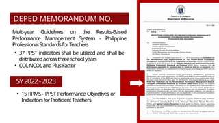 Multi Year Rpms Results Based Performance Management System | PPTX