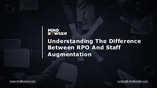 Understanding The Difference
Between RPO And Staff
Augmentation
www.mindbowser.com contact@mindbowser.com
 