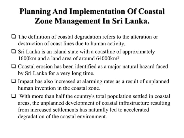 Coastal Degradation and fresh water pollution in sri lanka | PPTX ...