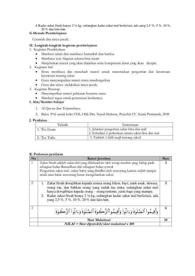 Ukuran Nisab Zakat Fitrah - Soalan aw