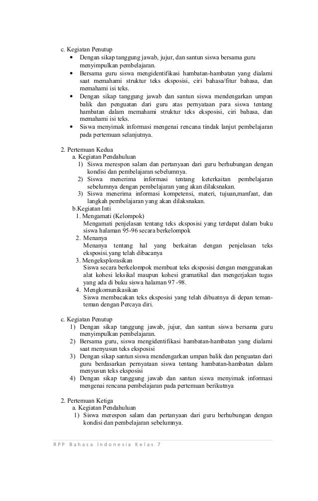 Rpp B Ind Smp Bab 4 Kelas 7