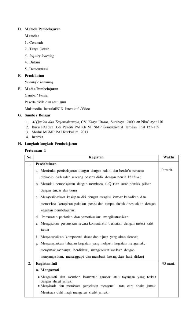 Hadis Shalat Jamak Gambar Islami