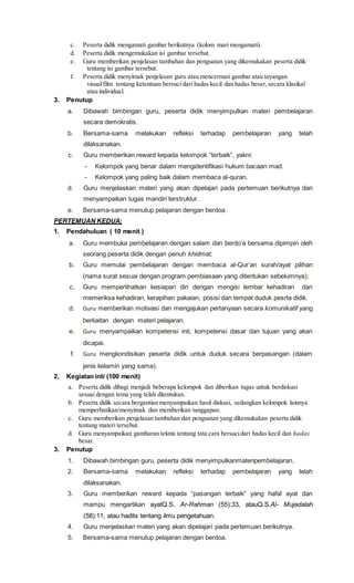 Rpp bab kebersihan | DOCX