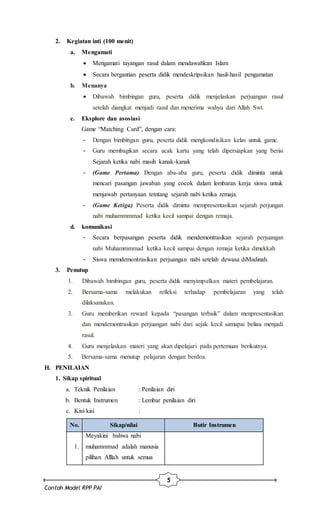 Ata Muhammad Rpp Rpp bab nabi Muhammad | DOCX