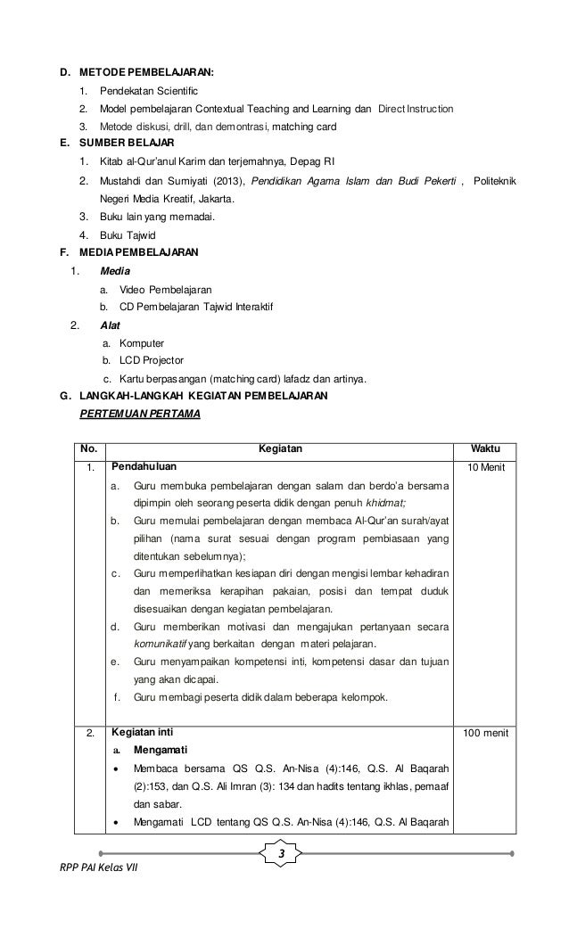 Rpp bab-7 (ikhlas, sabar, pema'af)