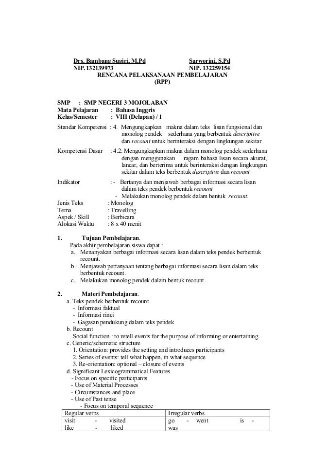Rpp bahasa-inggris-kelas-8-2009