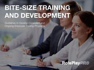 Guidelines to Develop Consistent and 
Ongoing Employee Training Programs 
BITE-SIZE TRAINING 
AND DEVELOPMENT 
 