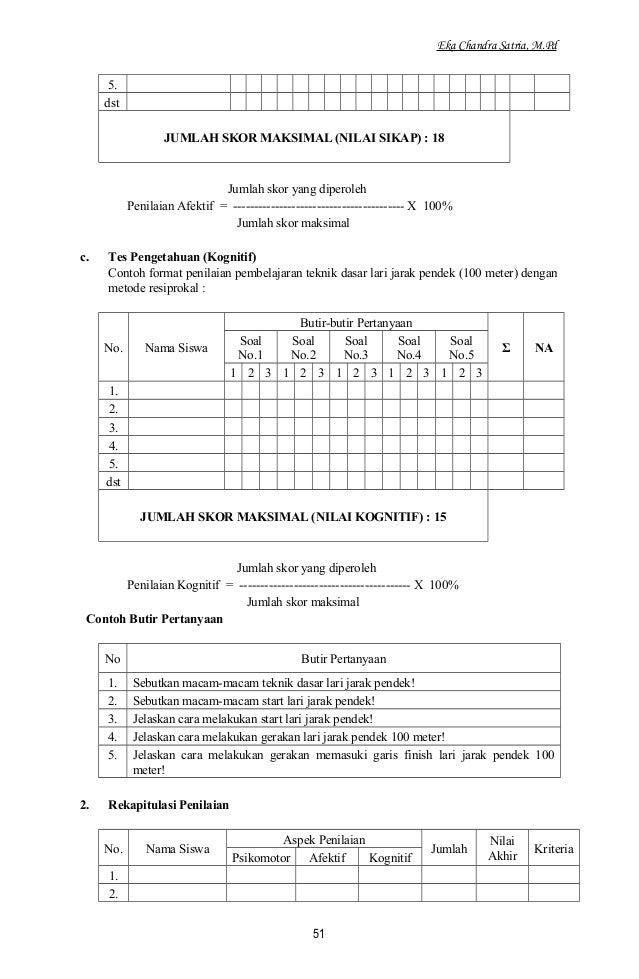Soal Penjaskes Lari Jarak Pendek Guru Paud