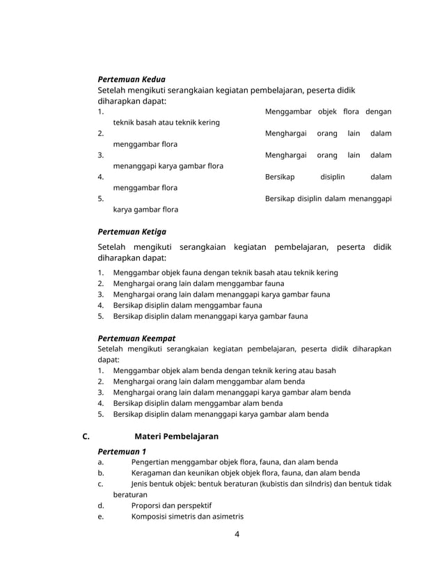 rpp-seni-rupa(1kegiatan hariannn guru dan siswa | PDF