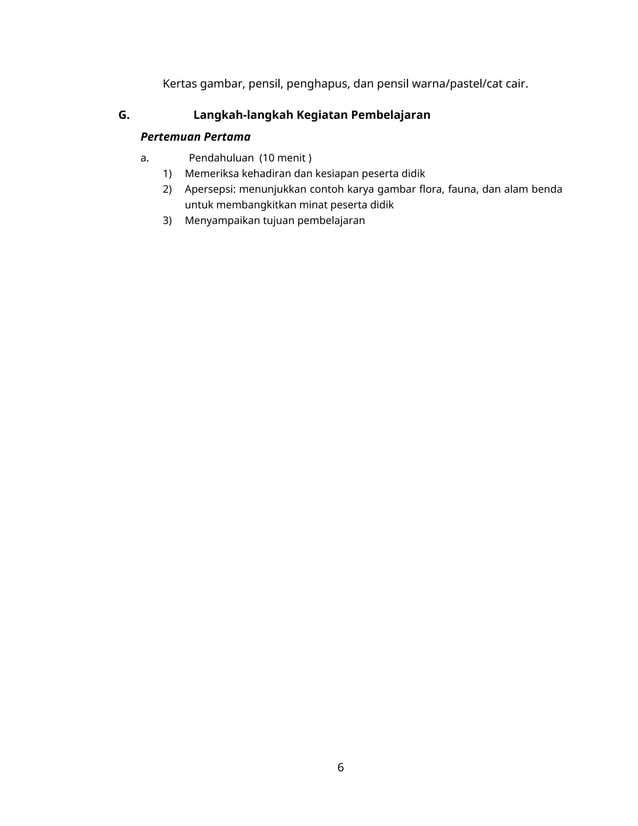 rpp-seni-rupa(1kegiatan hariannn guru dan siswa | PDF