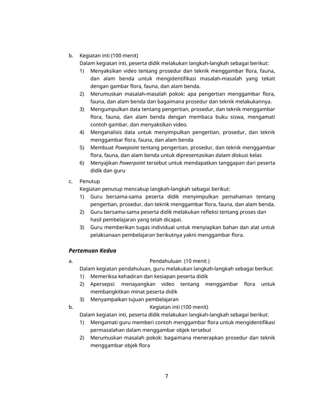 rpp-seni-rupa(1kegiatan hariannn guru dan siswa | PDF