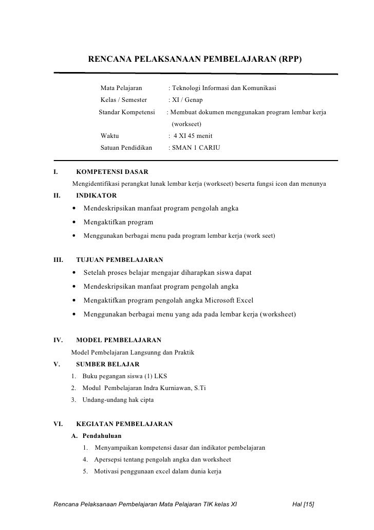 Rpp Tik Ktsp 11 Semester 2