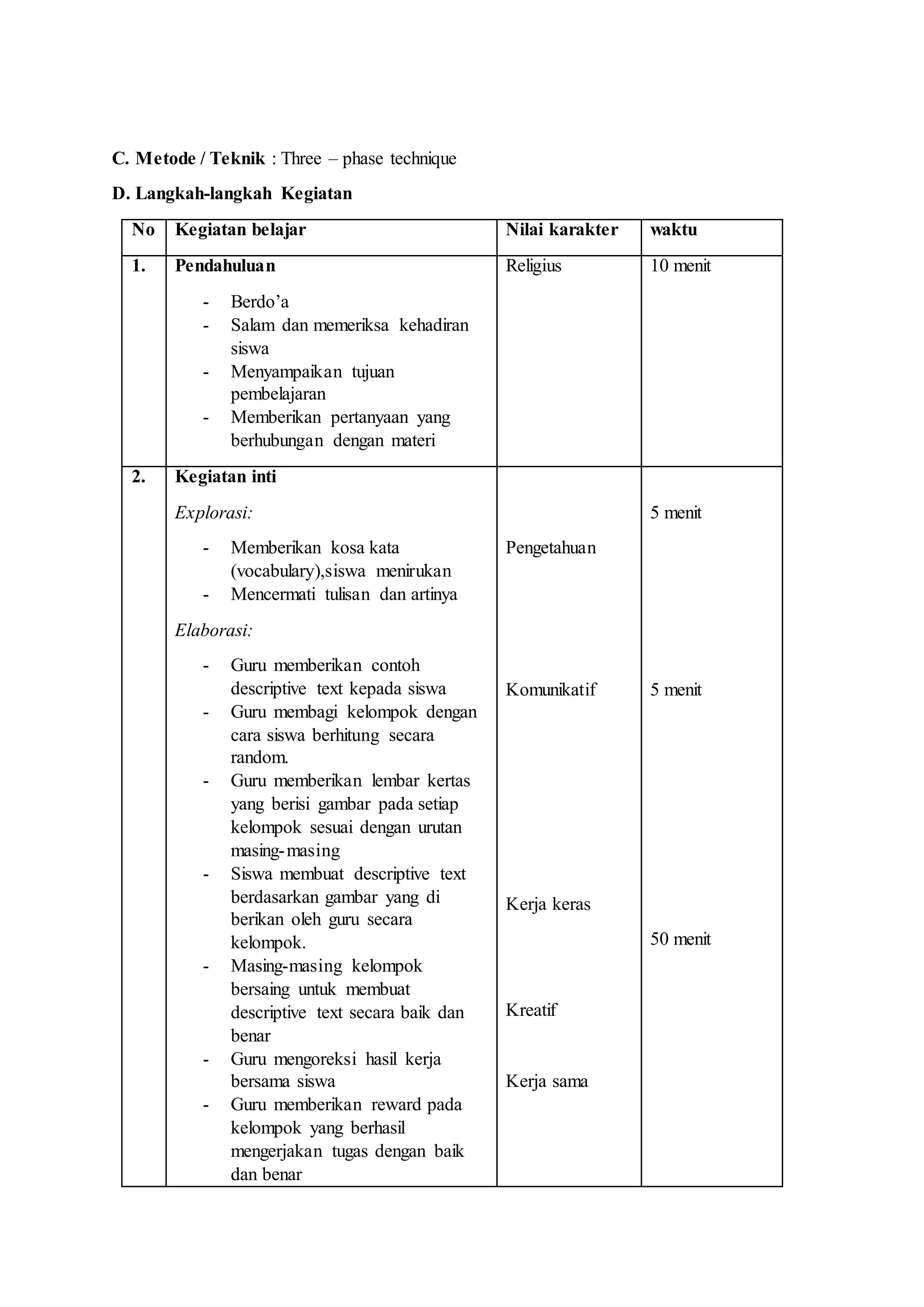 Rpp descriptive | DOCX
