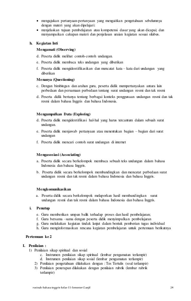 Rpp 11 sem 1 dan 2 kelas 11 Rpp 11 sem 1 dan 2 kelas 11