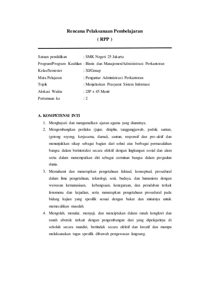 Rpp 2 Tujuan Informasi