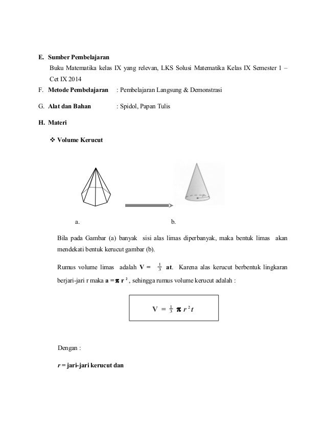 Contoh Latihan Soal: Soal Matematika Kelas 9 Semester 1 Bangun Ruang