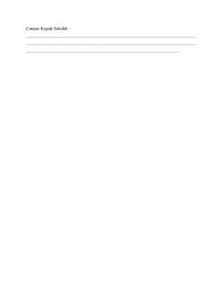 Catatan Kepala Sekolah :
............................................................................................................................................................
............................................................................................................................................................
............................................................................................................................................
 