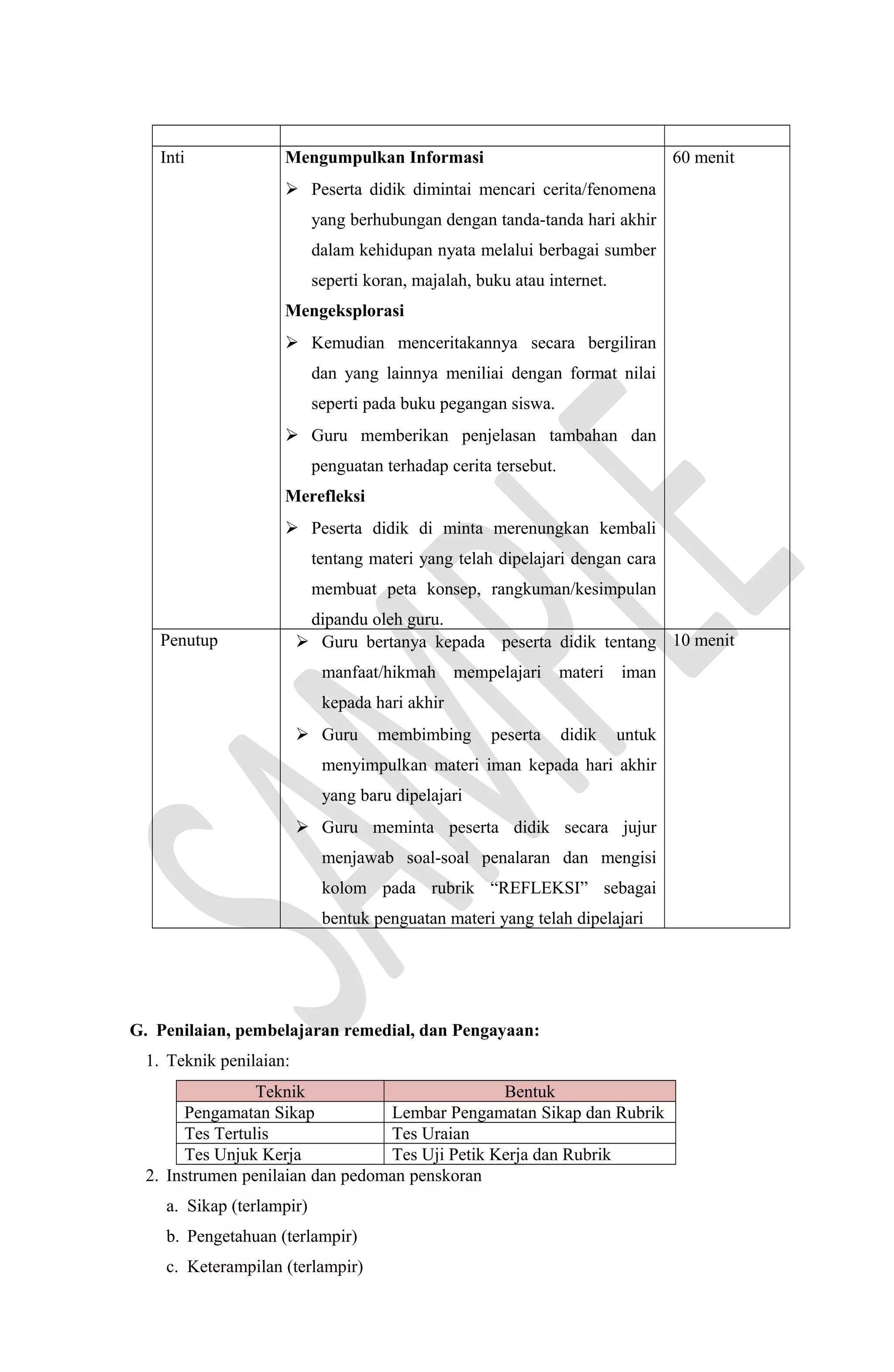 Rpp akidah akhlak kelas 9 kurikulum 2013 Lengkap | DOC