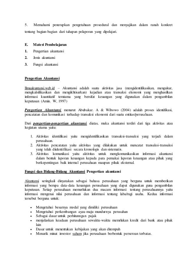 Materi Pengertian Akuntansi Keuangan Fungsi Dan :: CONTOH TEKS