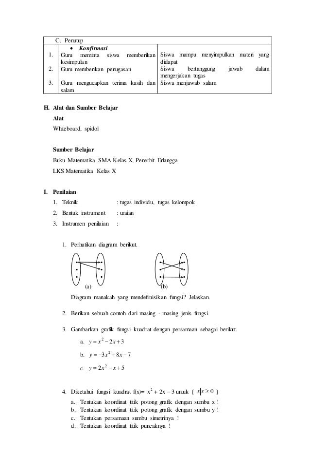 RPP Matematika Kelas X Semester 1 (bagian 3)