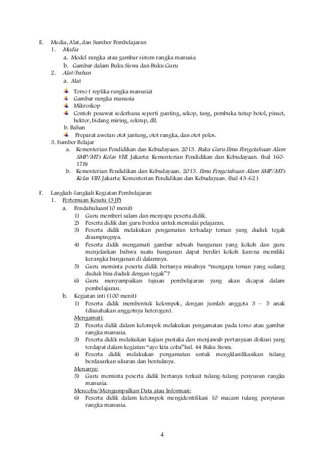 RPP IPA BAB II KELAS 8 SEMESTER I