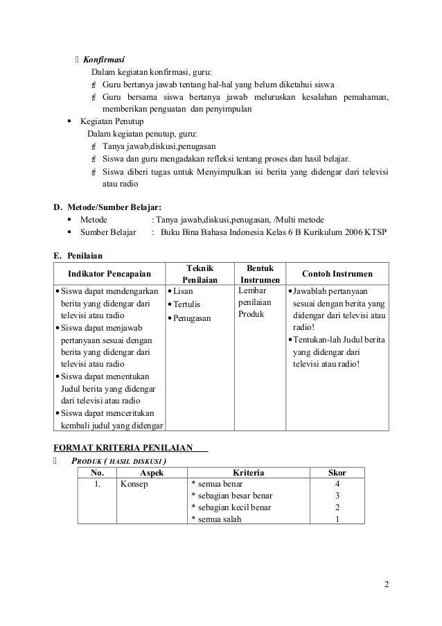 Rpp Bahasa Indonesia6sms2 Edited