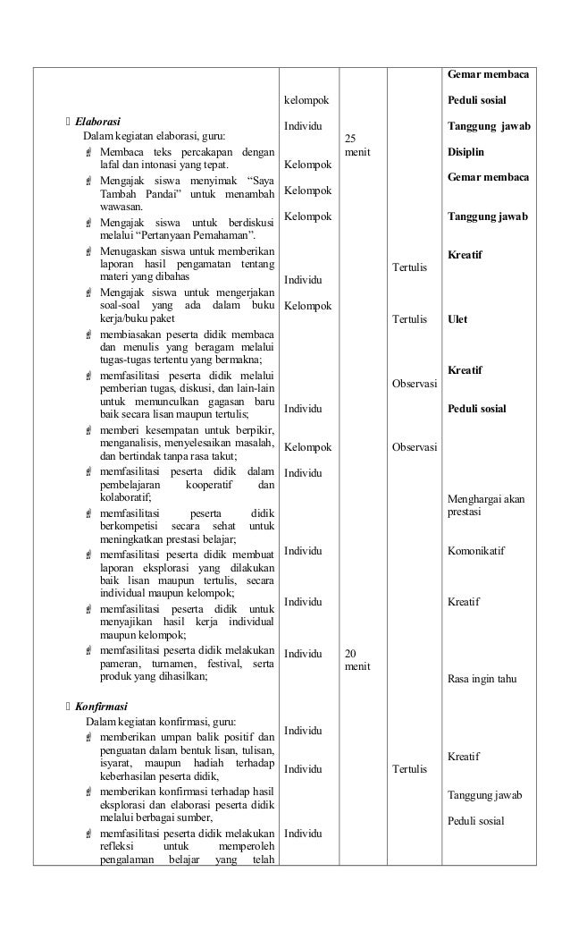Rpp Bahasa Indonesia Kelas 5 Semester 1 Ktsp Python