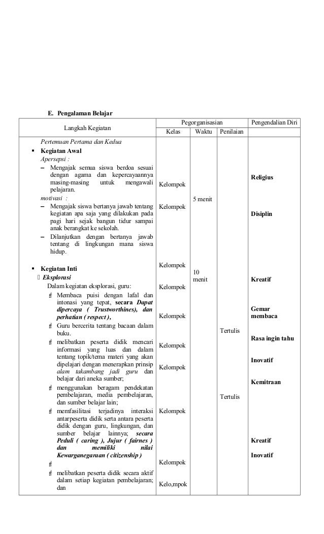 Rpp bahasa indonesia kelas v ktsp