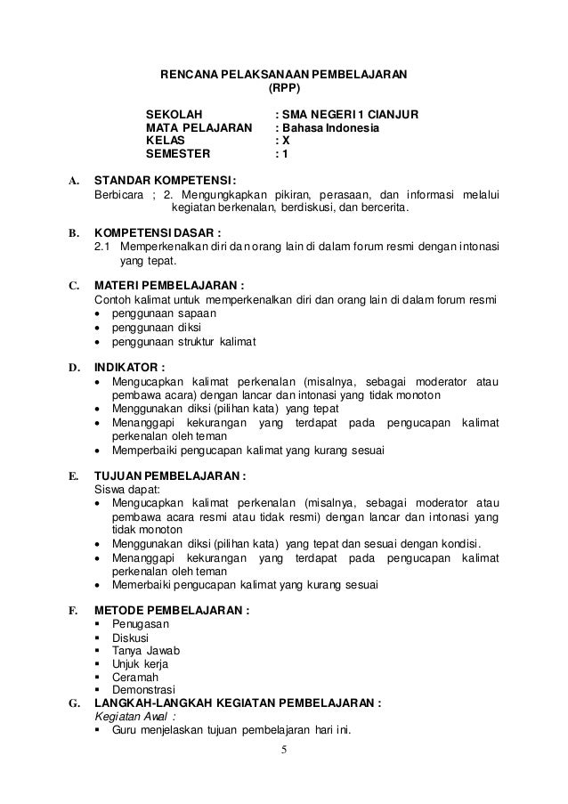 Rpp bahasa indonesia kelas x sem 1 (1)