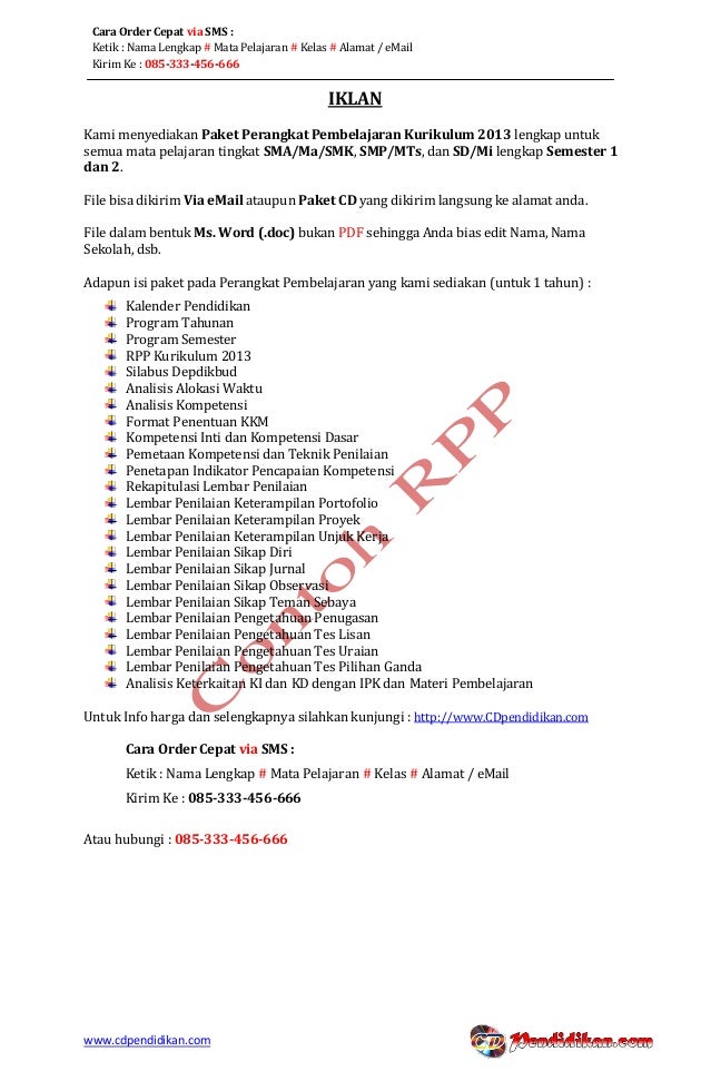 Rpp Bahasa Indonesia Sma Kurikulum 2013 Lengkap
