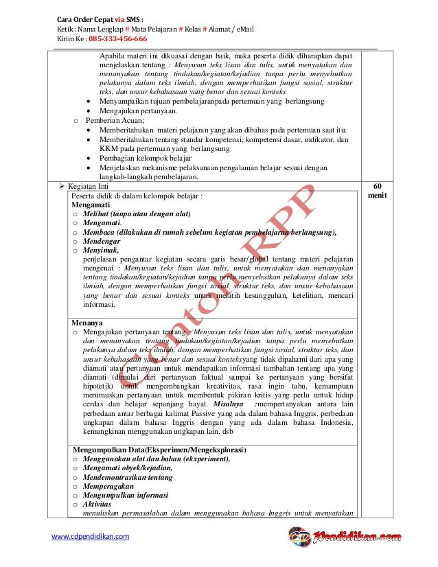 Rpp bahasa inggris wajib kurikulum 2013 kelas xi semester 2