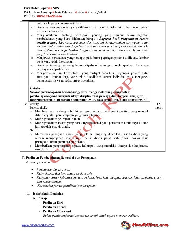 Rpp bahasa inggris wajib kurikulum 2013 kelas xi semester 2