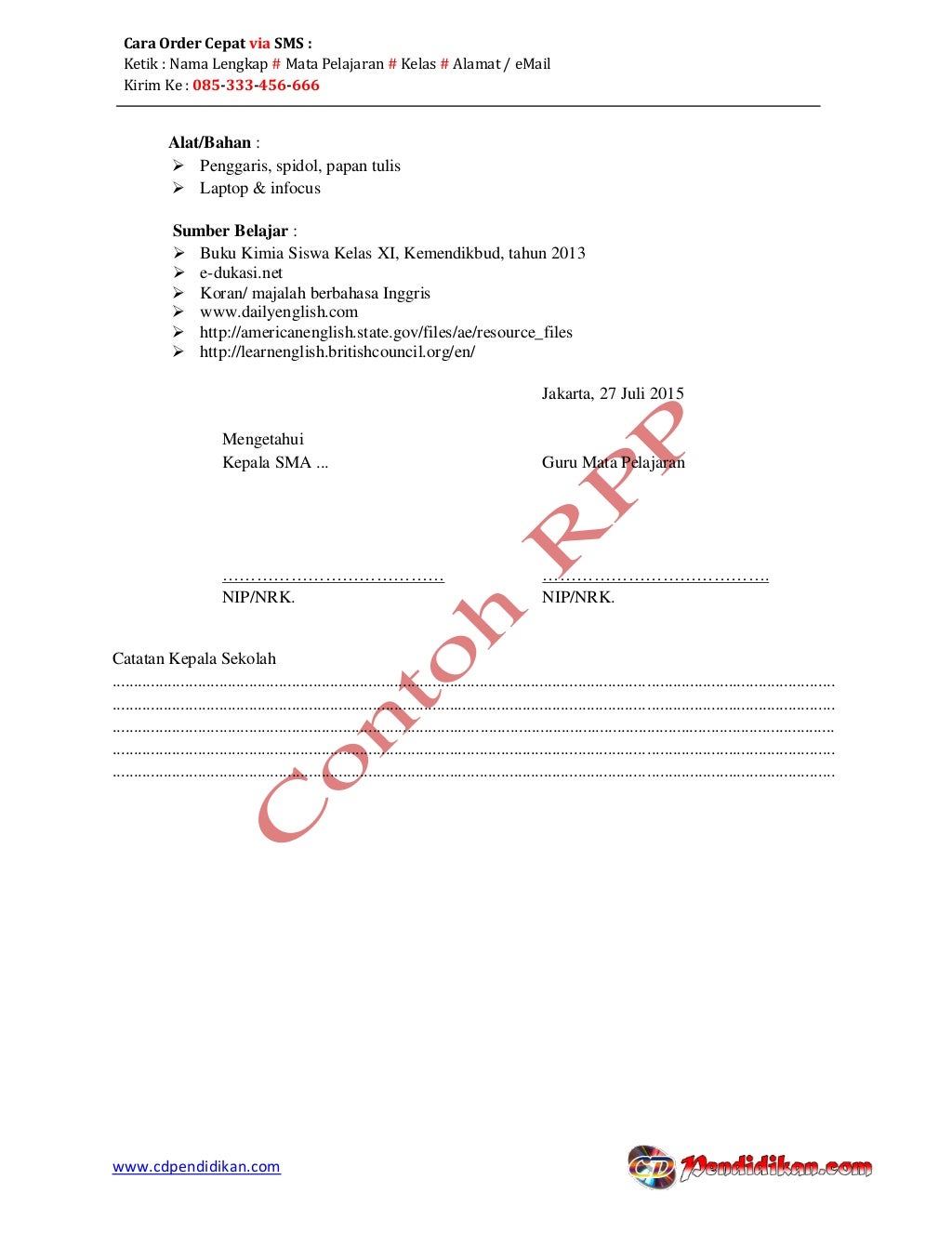 Rpp bahasa inggris wajib kurikulum 2013 kelas xi semester 2