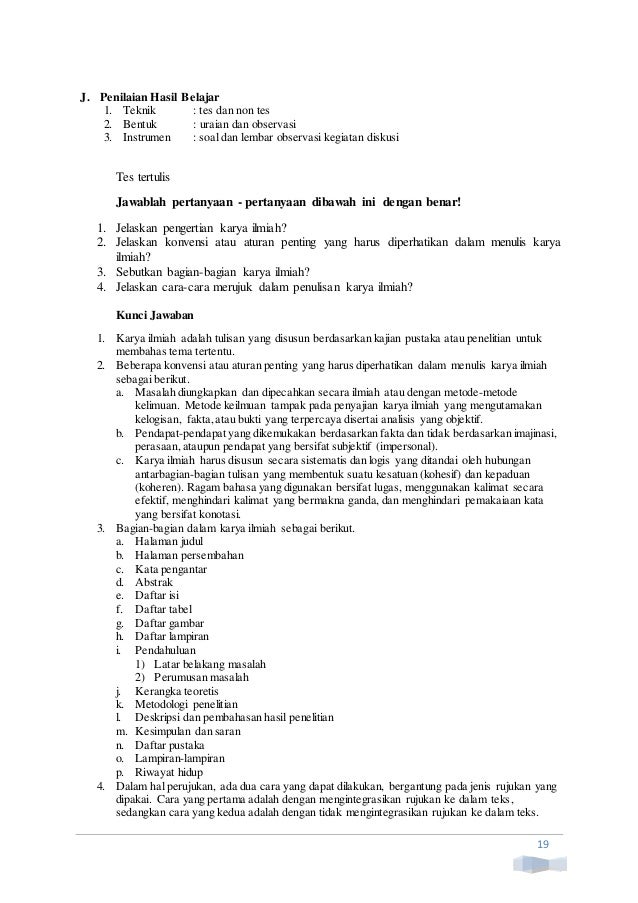 Pertanyaan Untuk Karya Ilmiah Mudah