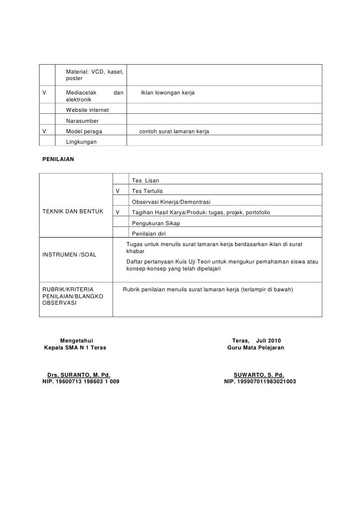 RPP Bahasa Indonesia XII/1