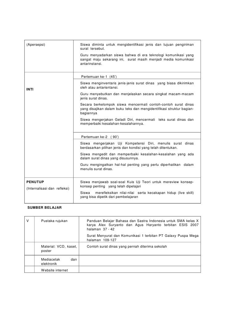 RPP Bahasa Indonesia XII/1