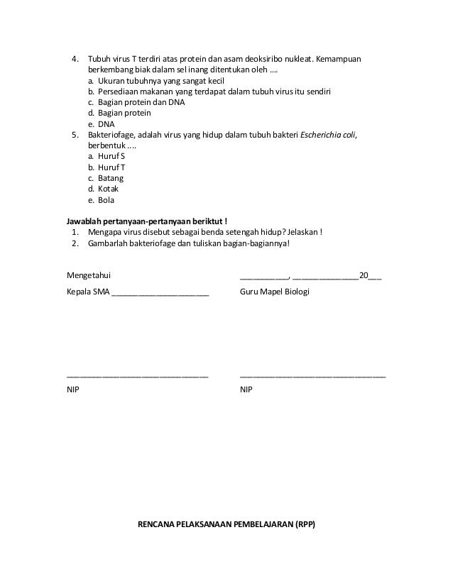 ukuran cara mengetahui 4 jelaskan virus jilid 1 2013 Rpp biologi