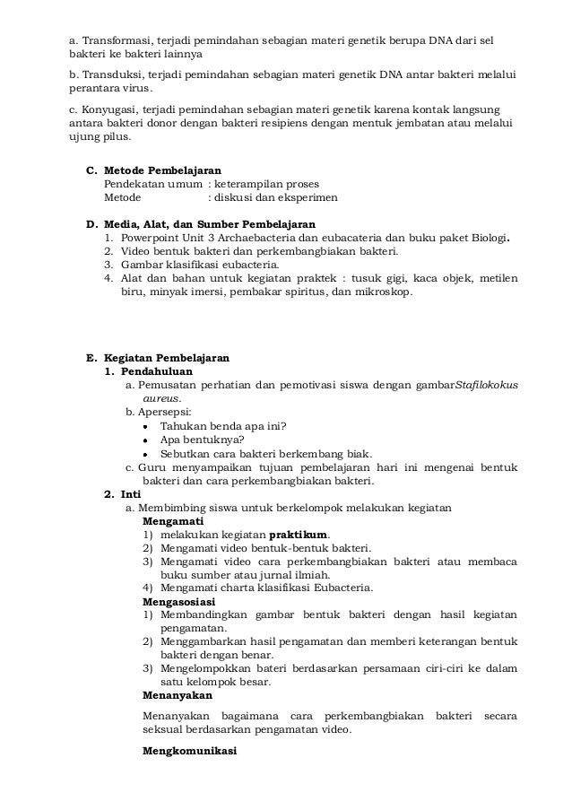 Rpp Biologi Kelas X