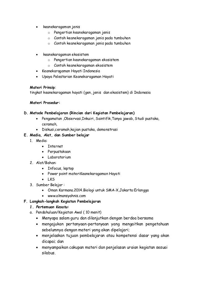 RPP Biologi X-KD 3. 2 ( keanakaragaman hayati  RPP Biologi X-KD 3. 2 ( keanakaragaman hayati
