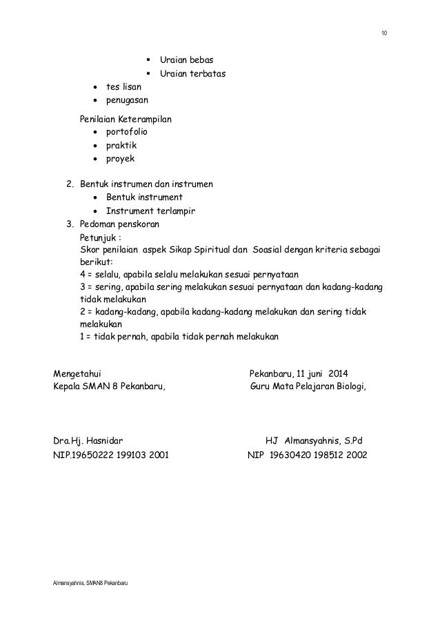 Rpp Biologi Xi Kd 3 1 Sel Almansyahnis Sman 8 Pekanbaru