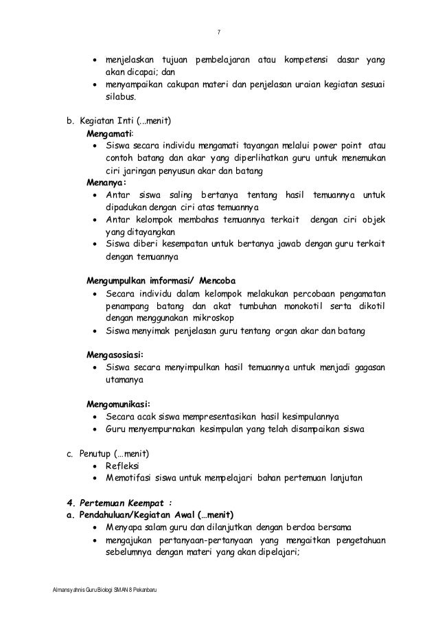 RPP Biologi KELAS XI MIA KD 3.3 ( jaringan tumbuhan 