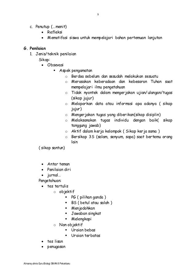 RPP Biologi KELAS XI MIA KD 3.3 ( jaringan tumbuhan 